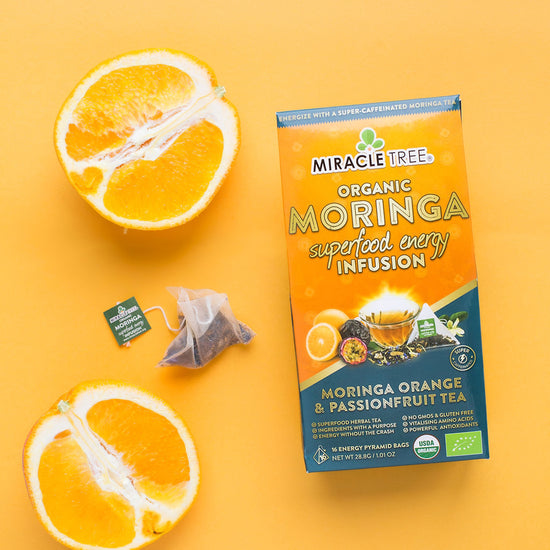 Organic Moringa Energy Tea - Orange Passionfruit - Natural Coffee Alternative - Lifestyle