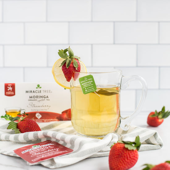 Organic Moringa Tea - Strawberry - Caffeine-Free Herbal Tea - Lifestyle