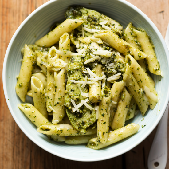 Moringa Pesto Pasta Recipe for Late Summer
