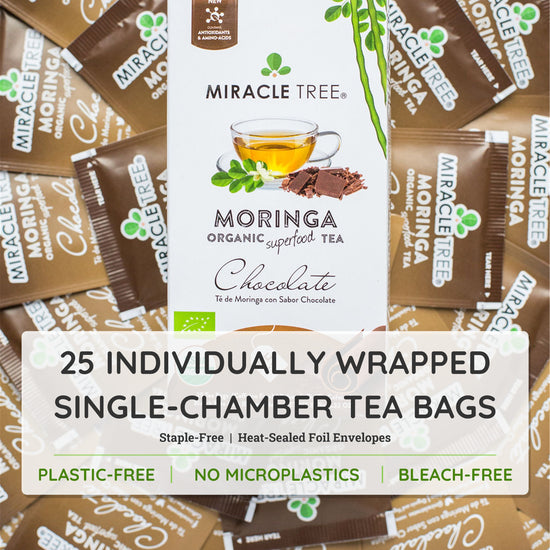 
                    
                      Organic Moringa Tea - Chocolate - Caffeine-Free Herbal Tea - Inside the box
                    
                  