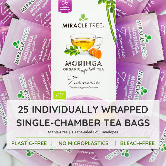 
                    
                      Organic Moringa Tea - Turmeric - Caffeine-Free Herbal Tea - Inside the box
                    
                  