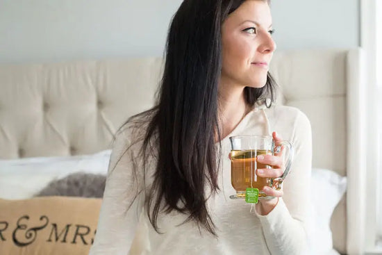 Woman Enjoying Moringa Tea