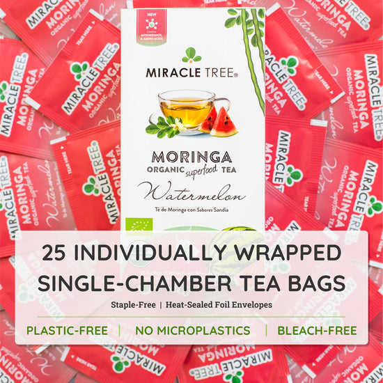 
                    
                      Organic Moringa Tea - Watermelon - Caffeine-Free Herbal Tea - Inside the box
                    
                  