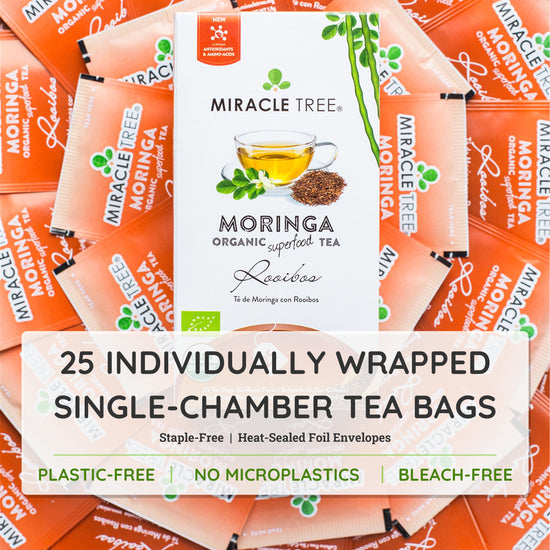 
                    
                      Organic Moringa Tea - Rooibos - Caffeine-Free Herbal Tea - Inside the box
                    
                  