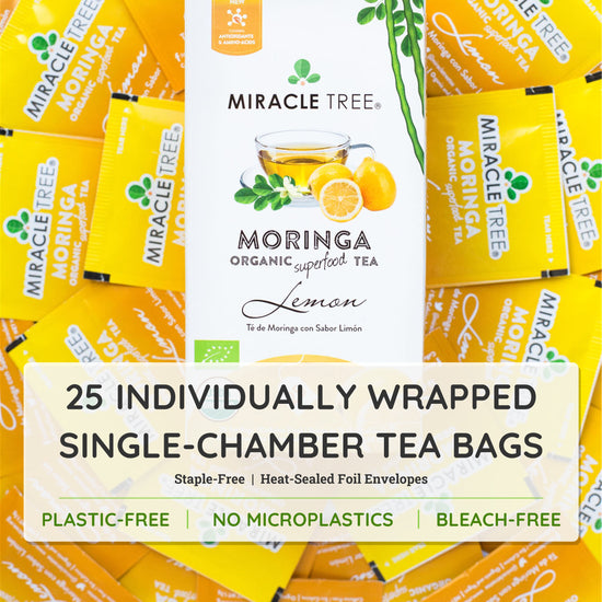 
                    
                      Organic Moringa Tea - Lemon - Caffeine-Free Herbal Tea - Inside the box
                    
                  