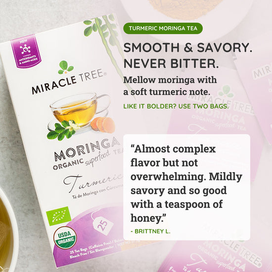
                    
                      Organic Moringa Tea - Turmeric - Caffeine-Free Herbal Tea - Taste
                    
                  