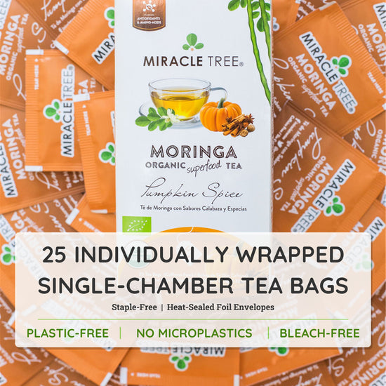 
                    
                      Organic Moringa Tea - Pumpkin Spice - Caffeine-Free Herbal Tea - Inside the box
                    
                  