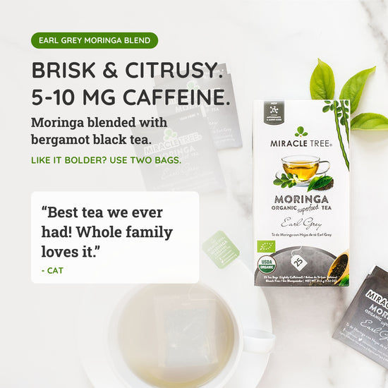 
                    
                      Organic Moringa Tea - Earl Grey - Lightly Caffeinated Herbal Tea - Taste
                    
                  
