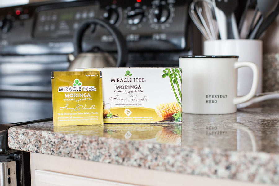Organic Moringa Tea - Honey & Vanilla - Caffeine-Free Herbal Tea